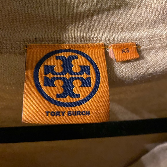 Tory Burch Simone camel merino wool cardigan - Picture 3 of 6